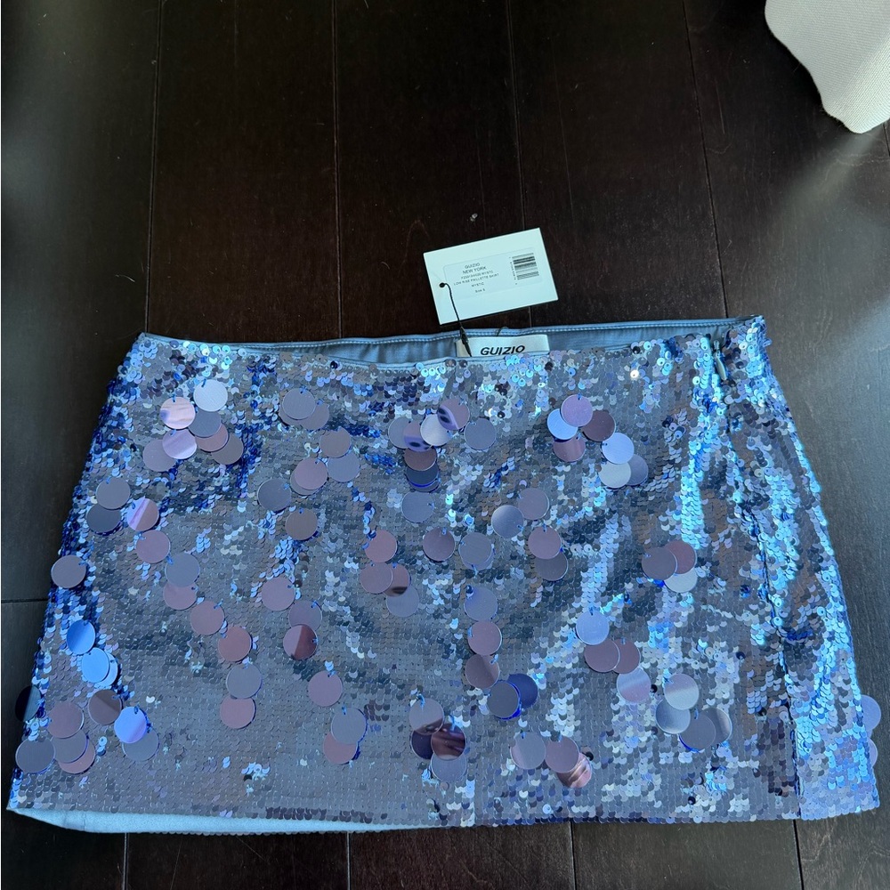 Guizio Blue Sequin Skirt